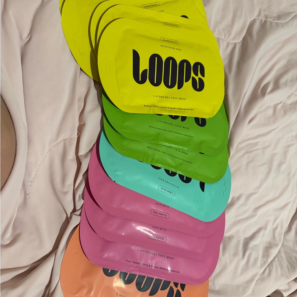 12 LOOPS Hydrogel Face Masks - Bright Multi-Color Pack